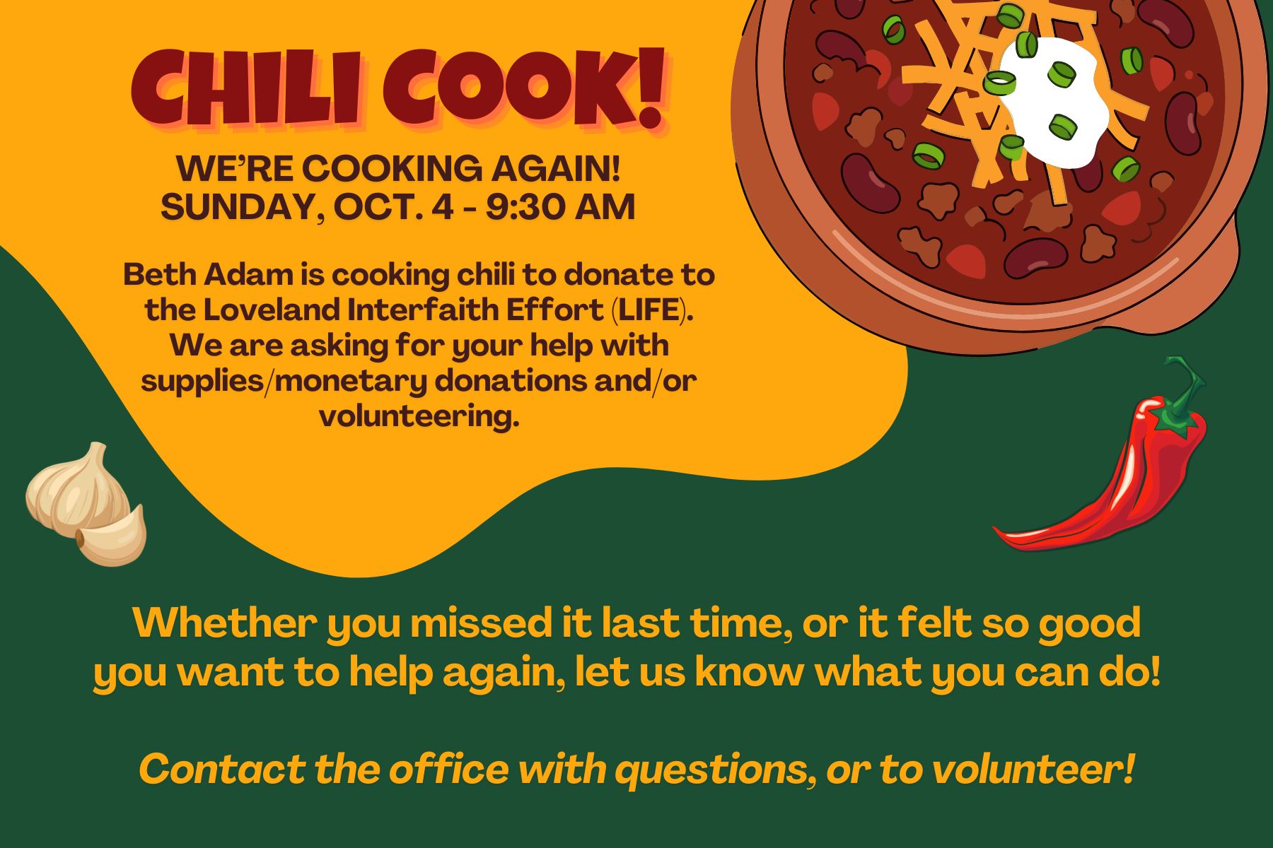 Chili Cook October 4th 2026